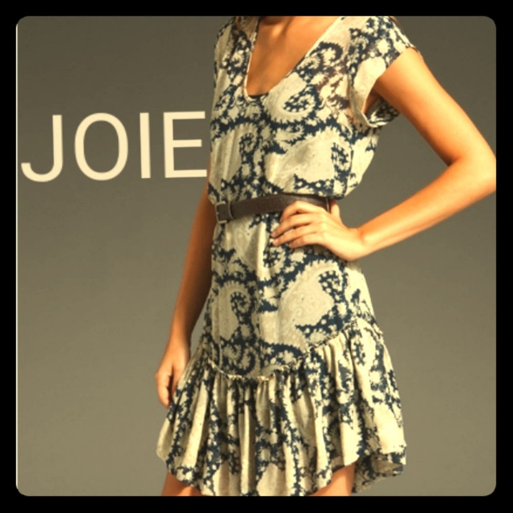 JOIE silk tapestry dress from Anthropologie boho